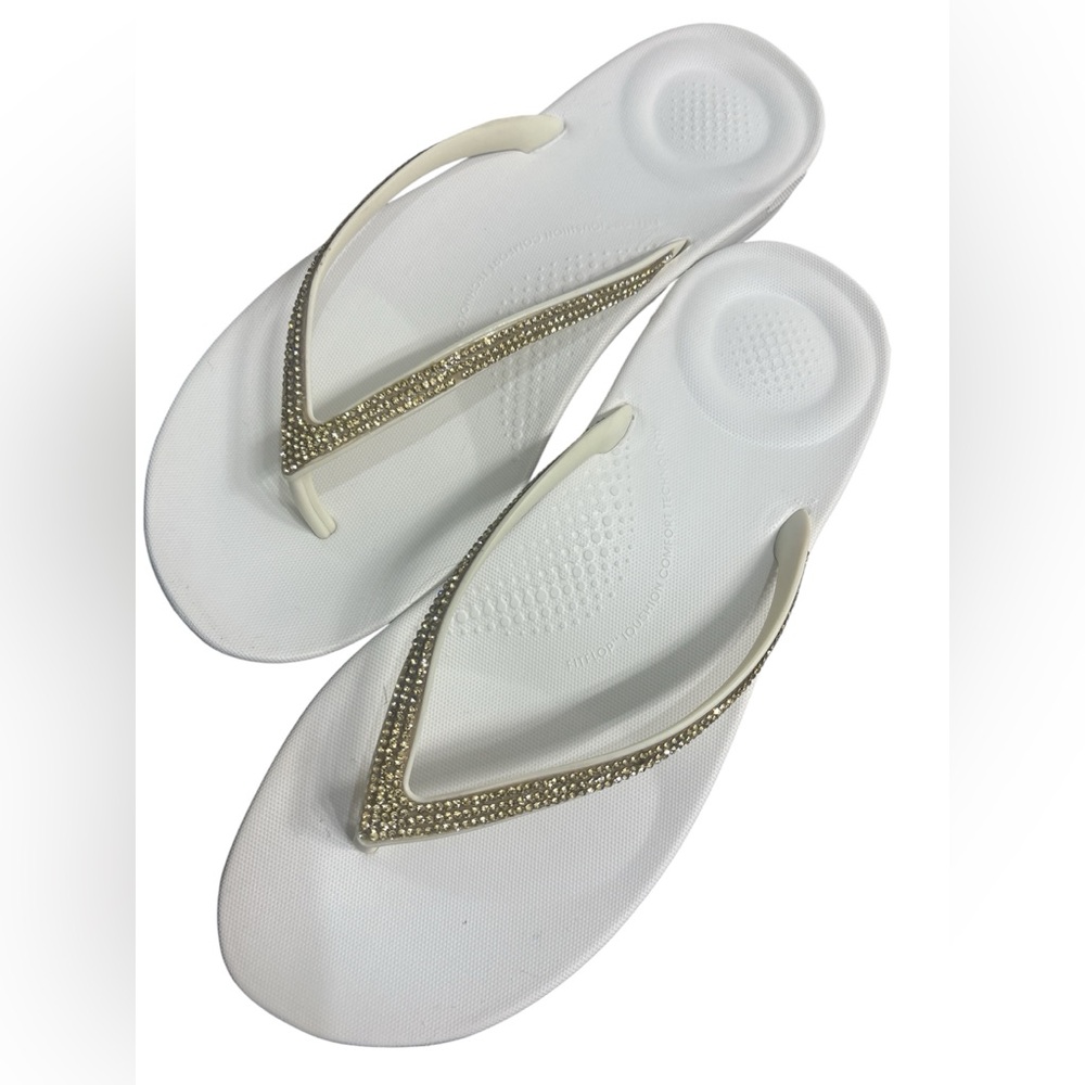 Fitflop IQushion Sparkle Gold / Urban White size 8